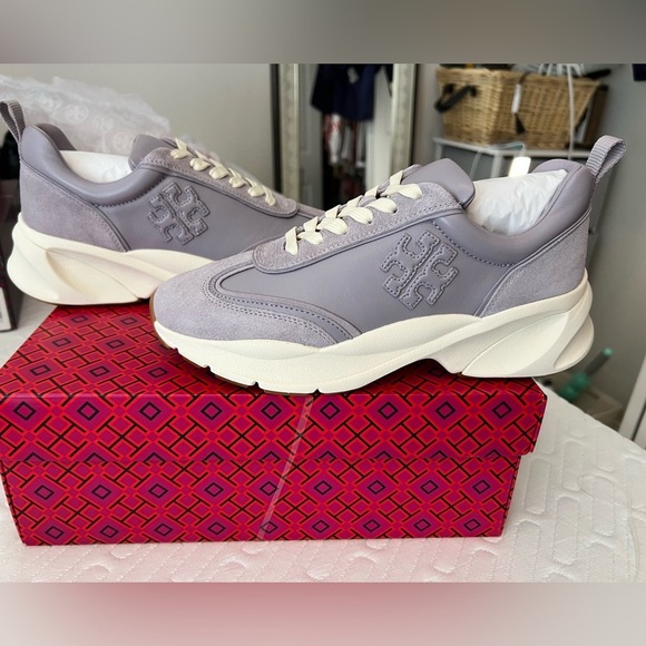 NIB Tory Burch Good Luck Trainer Spring Lavender - size 7.5 - Picture 2 of 10